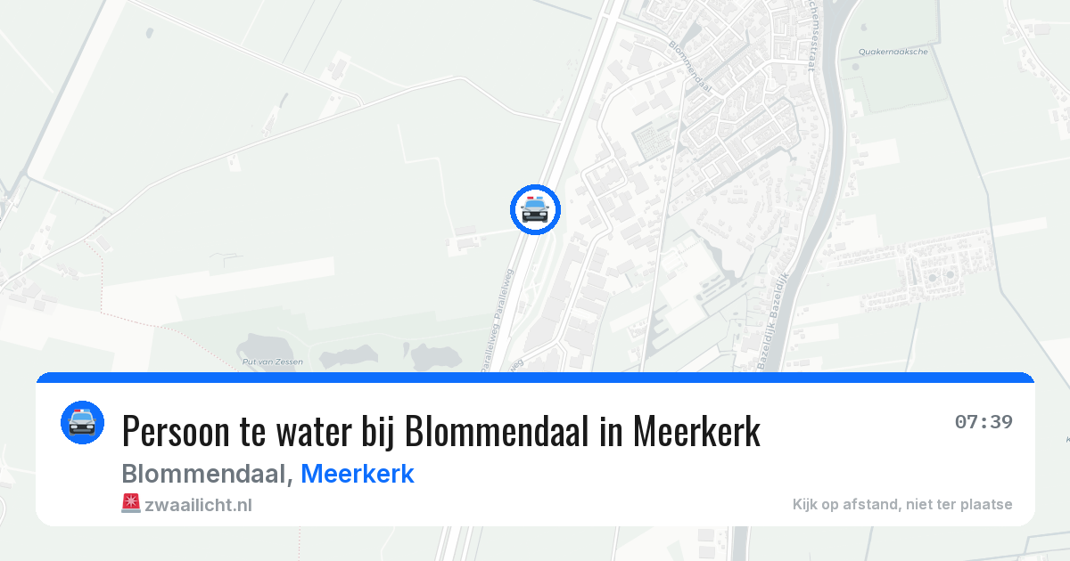 Persoon te water bij Blommendaal in Meerkerk — 27 jun 2026