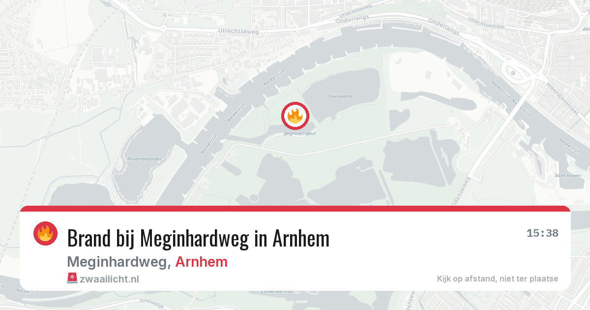 Brand bij Meginhardweg in Arnhem — 14 aug 2026