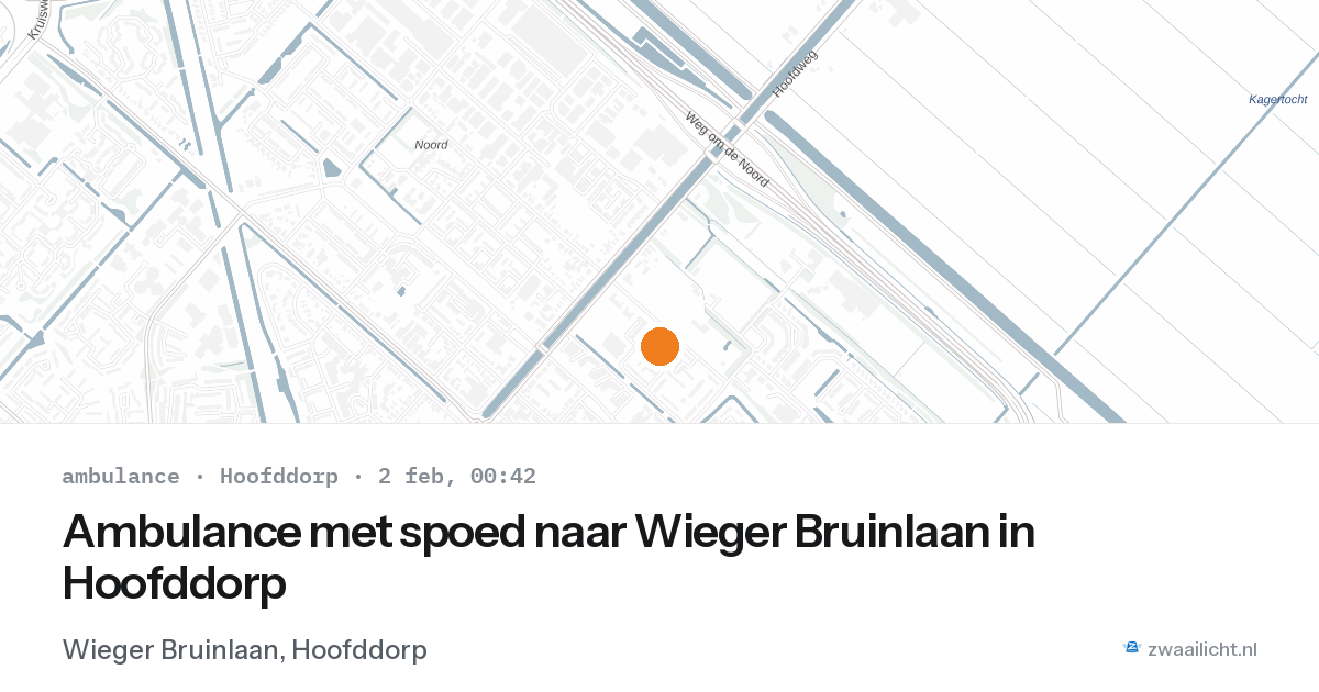 Ambulance met spoed naar Wieger Bruinlaan in Hoofddorp — 1 feb 2026