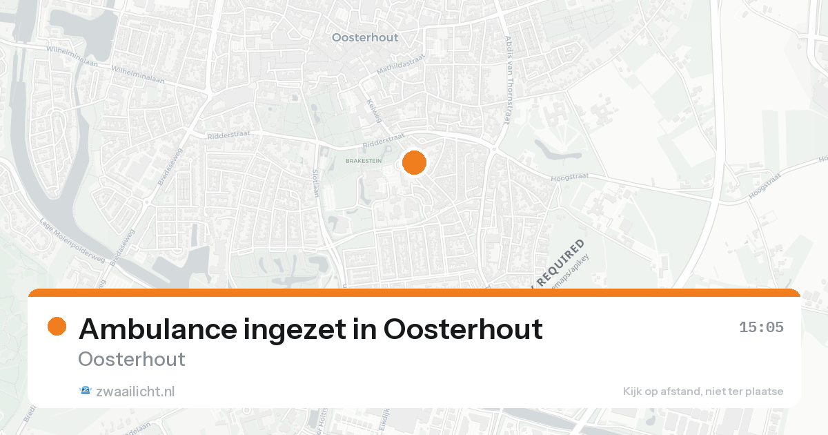 Ambulance ingezet in Oosterhout — 25 aug 2026