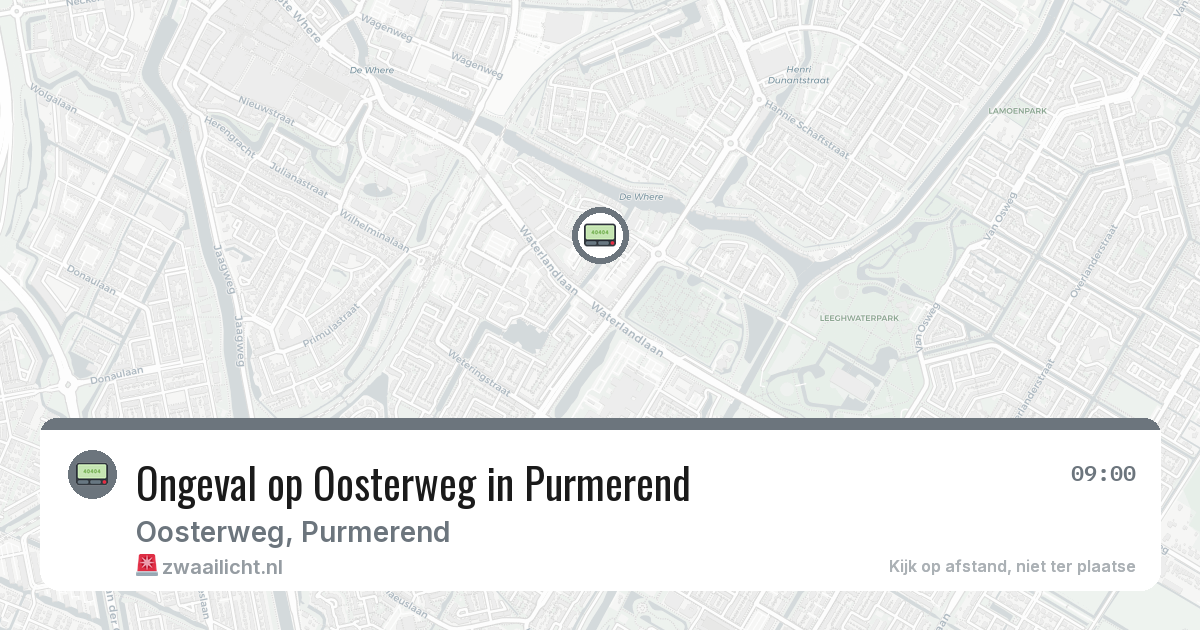 Ongeval op Oosterweg in Purmerend — 16 feb 2026