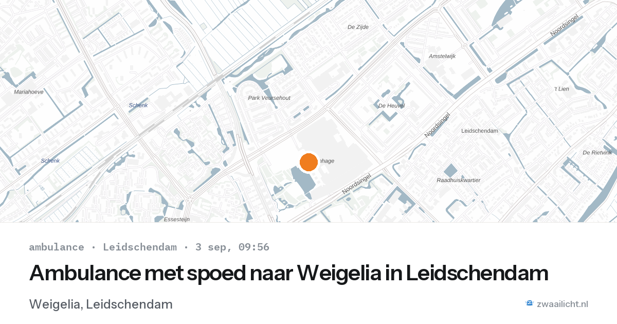 Ambulance met spoed naar Weigelia in Leidschendam — 3 sep 2026