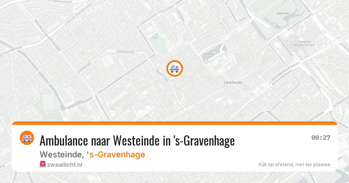 Ambulance naar Westeinde in 's-Gravenhage — 2 jun 2026