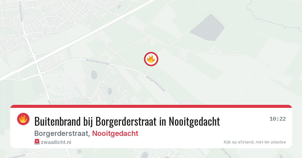 Buitenbrand bij Borgerderstraat in Nooitgedacht — 31 jul 2026