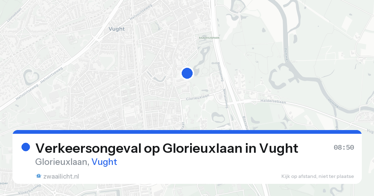 Verkeersongeval op Glorieuxlaan in Vught — 20 aug 2026