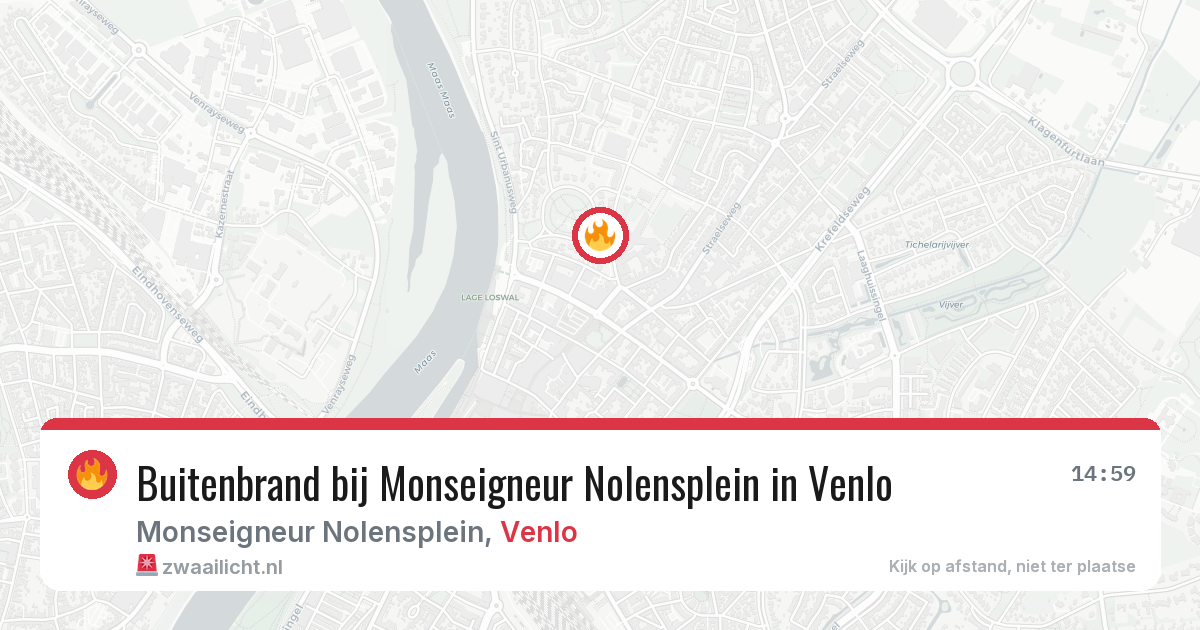 Buitenbrand bij Monseigneur Nolensplein in Venlo — 12 mei 2026