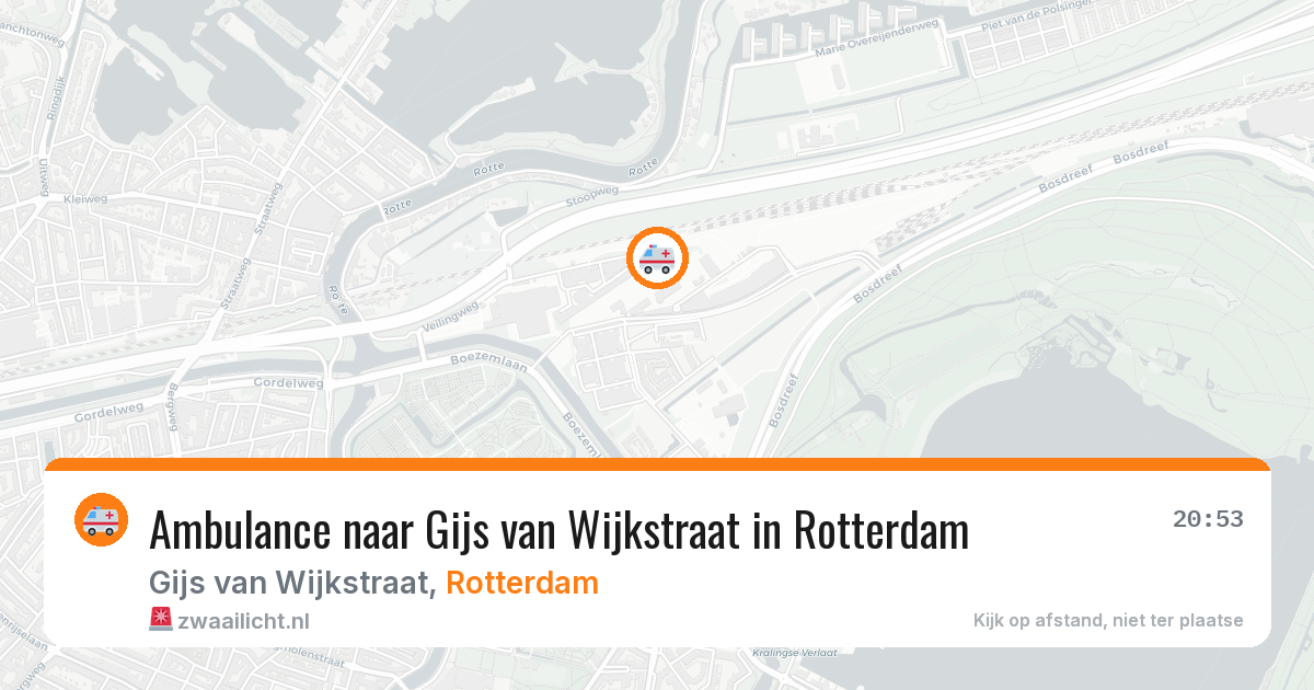 Ambulance naar Gijs van Wijkstraat in Rotterdam — 20 jul 2026