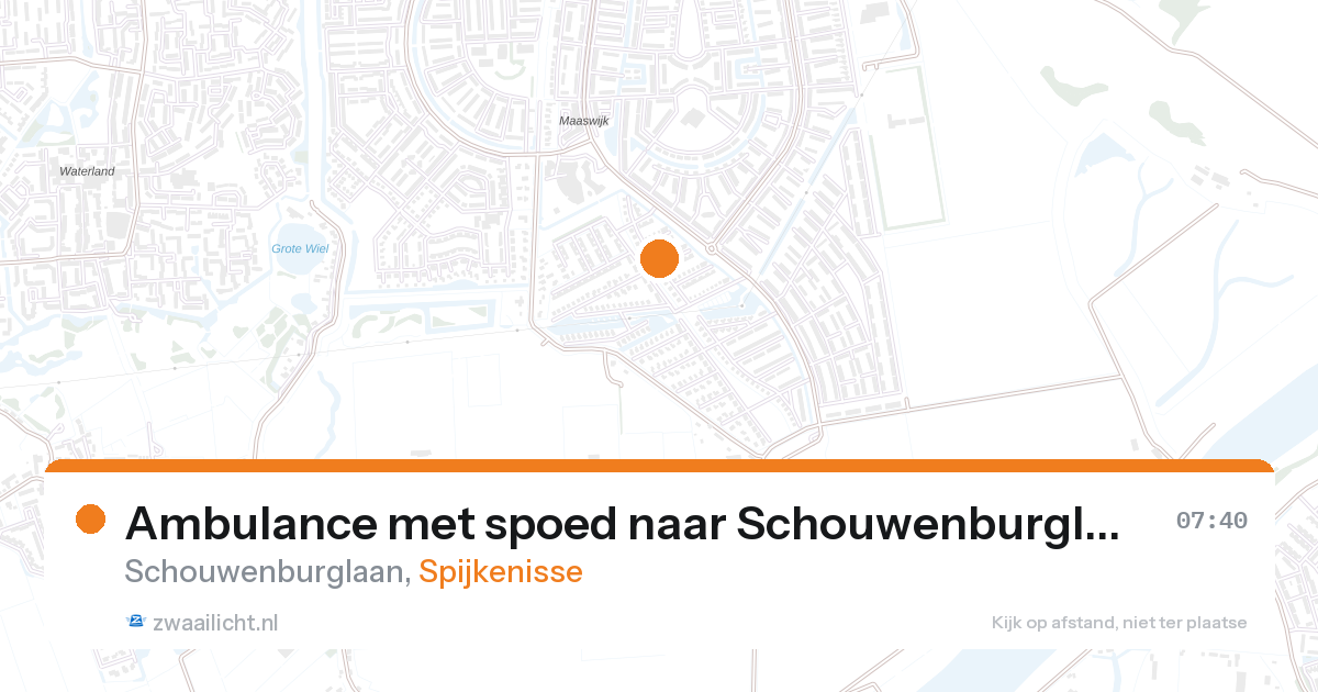 Ambulance met spoed naar Schouwenburglaan in Spijkenisse — 28 aug 2026