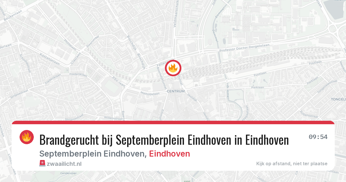 Brandgerucht bij Septemberplein Eindhoven in Eindhoven — 22 jun 2026