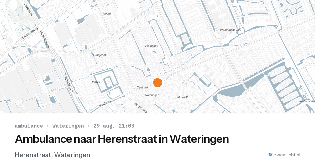 Ambulance naar Herenstraat in Wateringen — 29 aug 2026