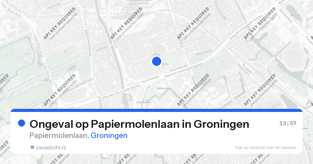 Ongeval op Papiermolenlaan in Groningen — 4 aug 2026