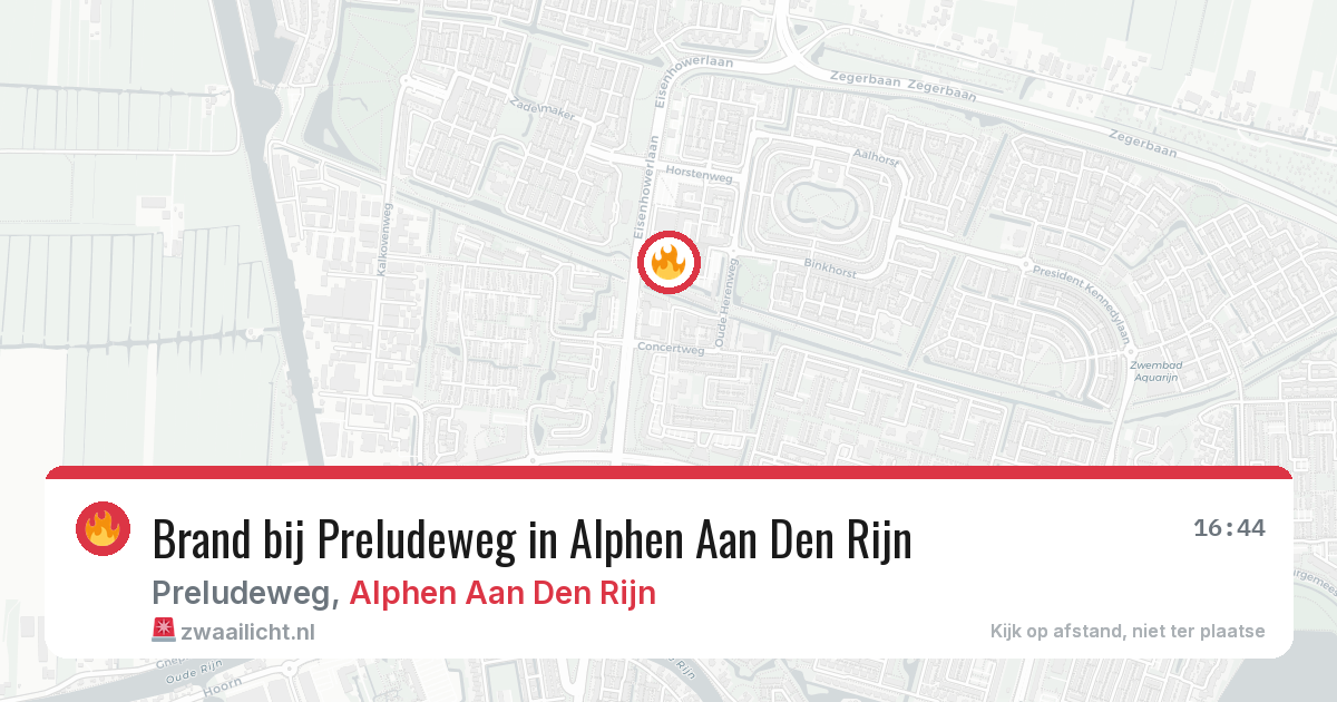 Brand bij Preludeweg in Alphen Aan Den Rijn — 6 jun 2026