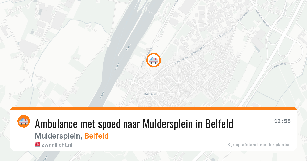 Ambulance met spoed naar Muldersplein in Belfeld — 16 jun 2026