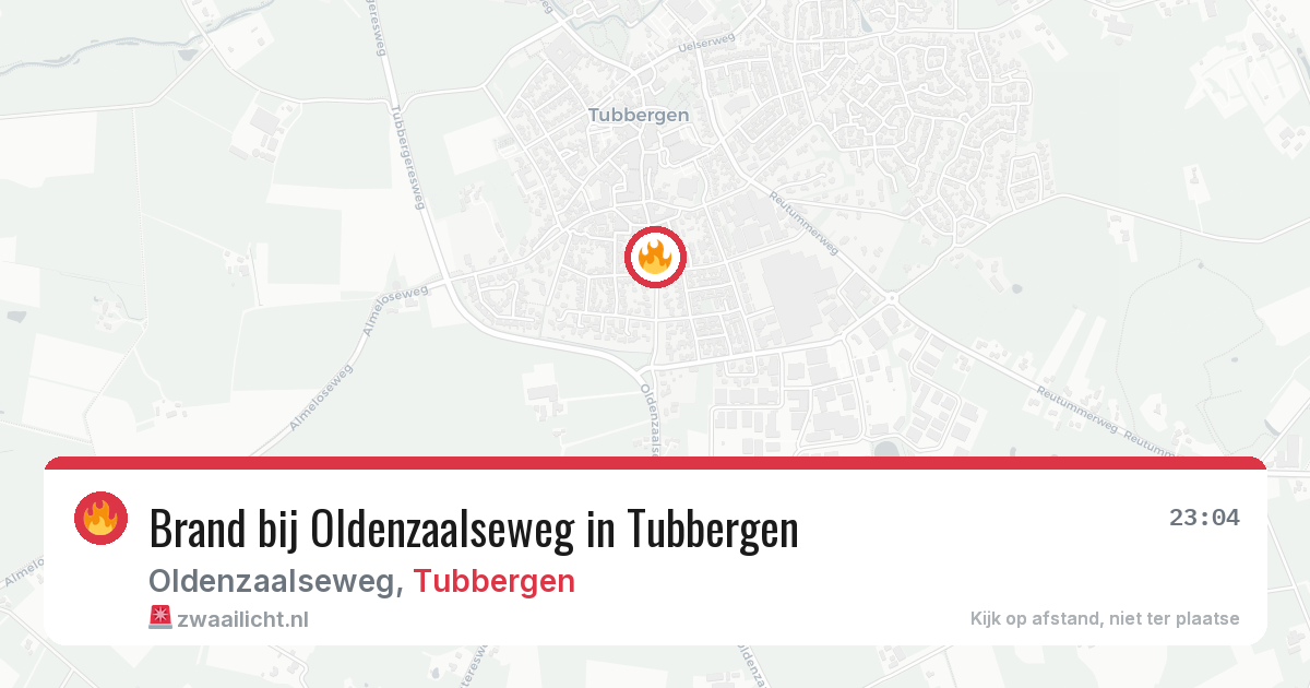 Brand bij Oldenzaalseweg in Tubbergen — 19 jun 2026