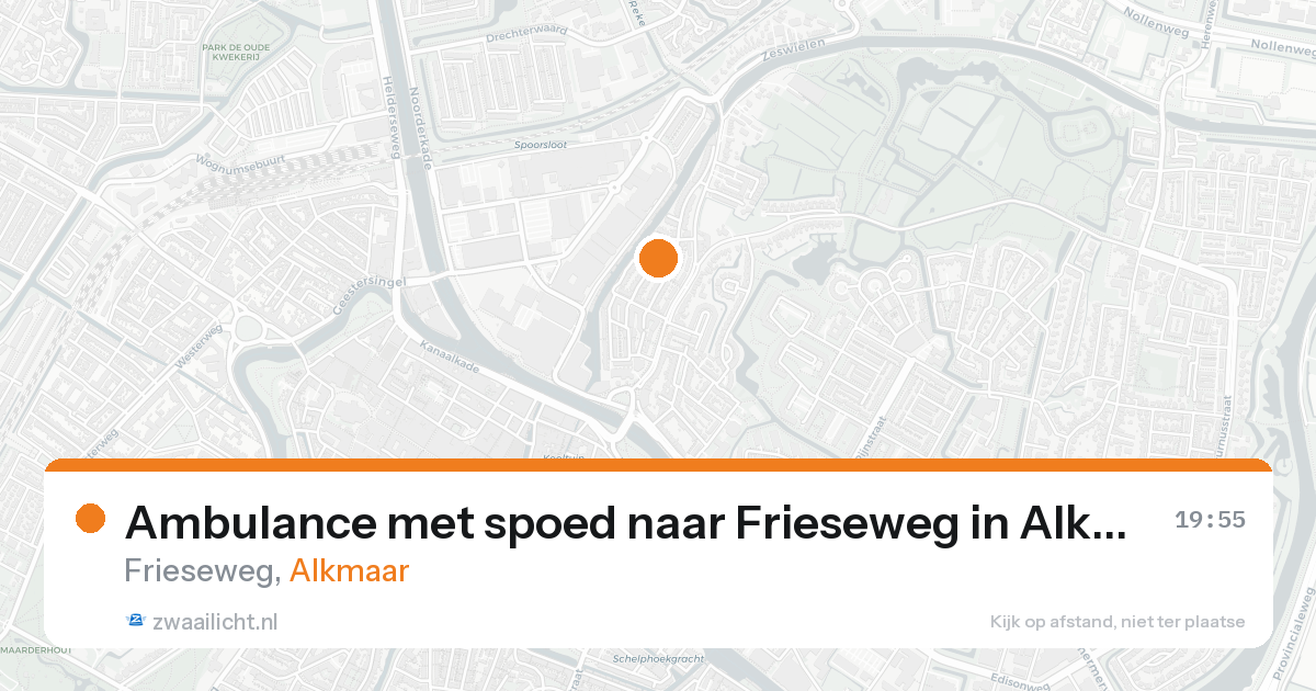 Ambulance met spoed naar Frieseweg in Alkmaar — 21 aug 2026