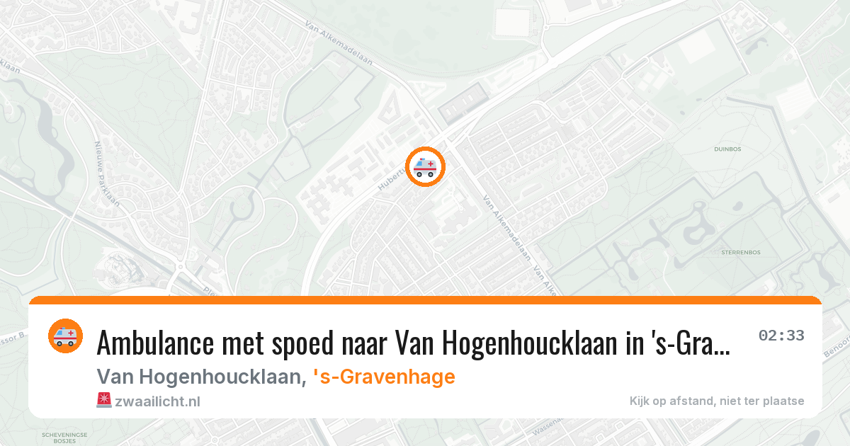 Ambulance met spoed naar Van Hogenhoucklaan in 's-Gravenhage — 11 feb 2026