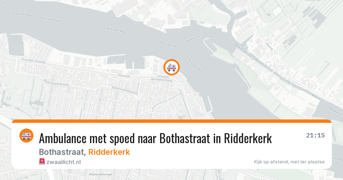 Ambulance met spoed naar Bothastraat in Ridderkerk — 13 jul 2026