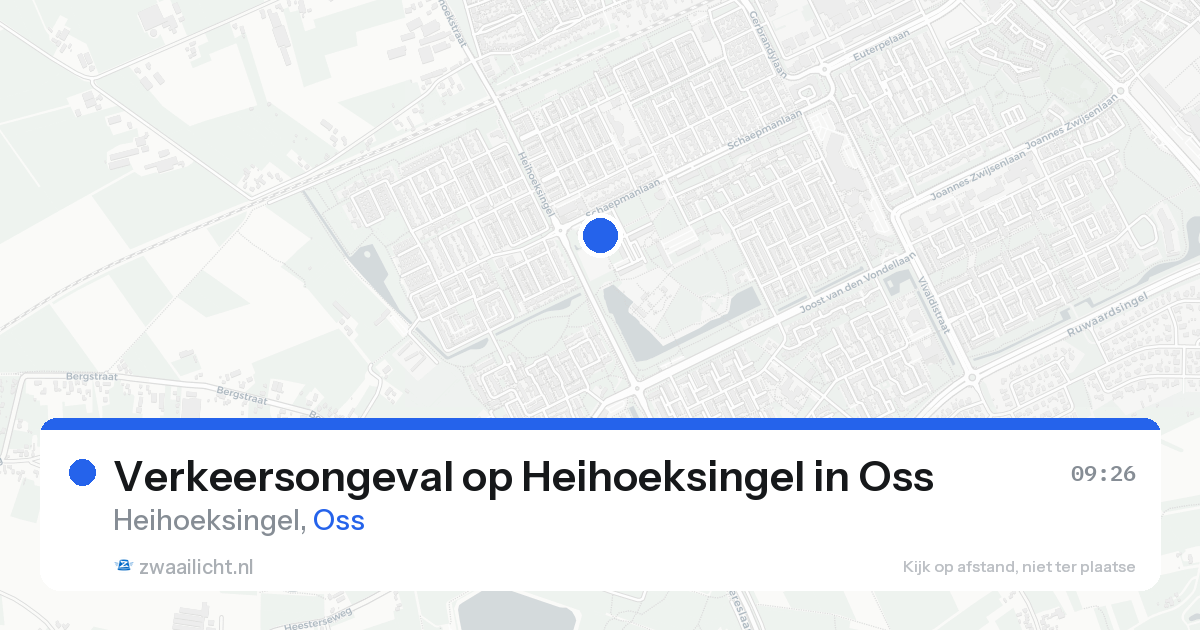 Verkeersongeval op Heihoeksingel in Oss — 25 aug 2026