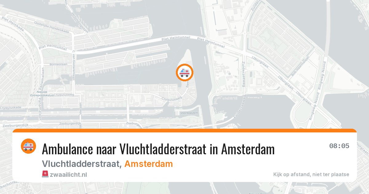 Ambulance naar Vluchtladderstraat in Amsterdam — 13 jun 2026
