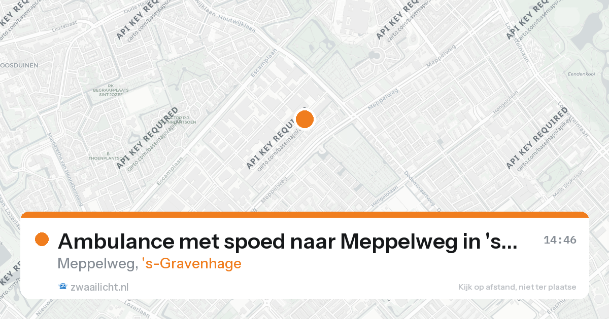 Ambulance met spoed naar Meppelweg in 's-Gravenhage — 26 aug 2026