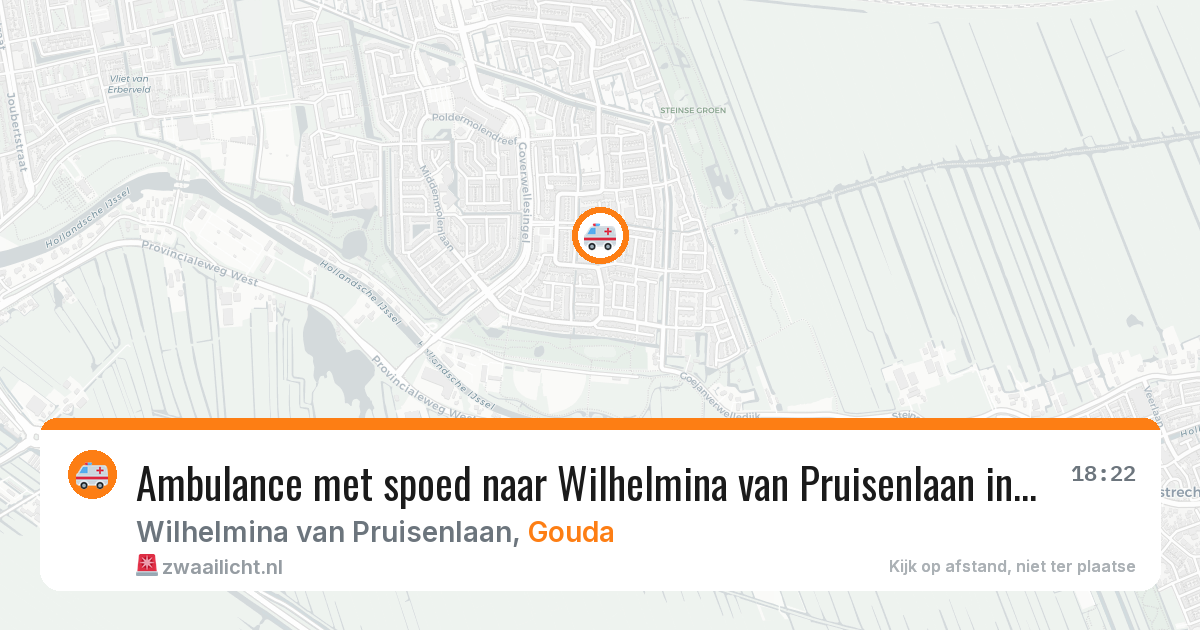 Ambulance met spoed naar Wilhelmina van Pruisenlaan in Gouda — 8 feb 2026