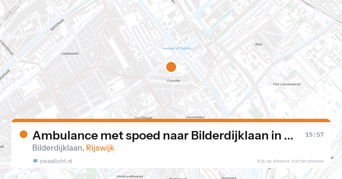 Ambulance met spoed naar Bilderdijklaan in Rijswijk — 28 aug 2026