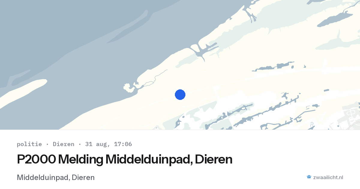 P2000 Melding Middelduinpad, Dieren — 31 aug 2026