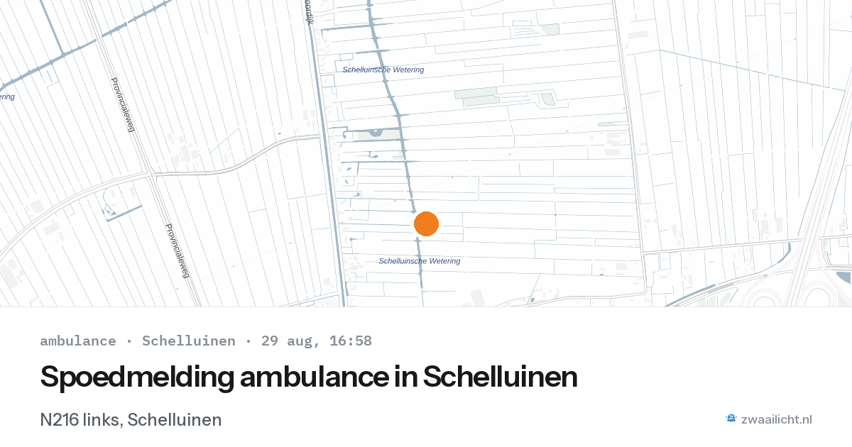 Spoedmelding ambulance in Schelluinen — 29 aug 2026