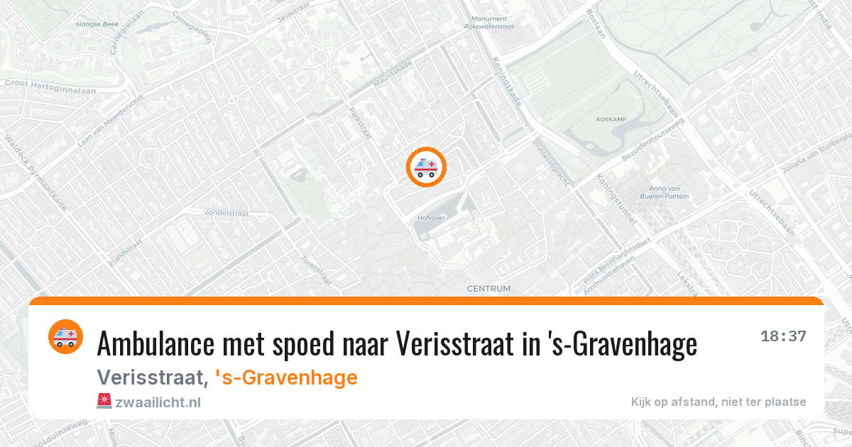 Ambulance met spoed naar Verisstraat in 's-Gravenhage — 20 jan 2026