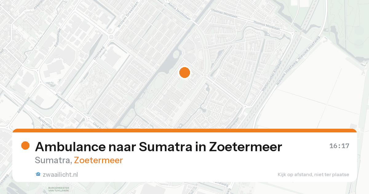 Ambulance naar Sumatra in Zoetermeer — 18 aug 2026