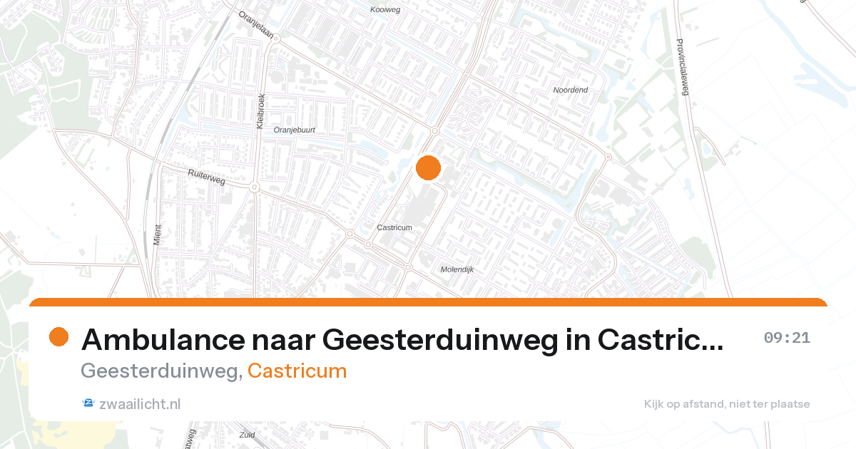 Ambulance naar Geesterduinweg in Castricum — 27 aug 2026