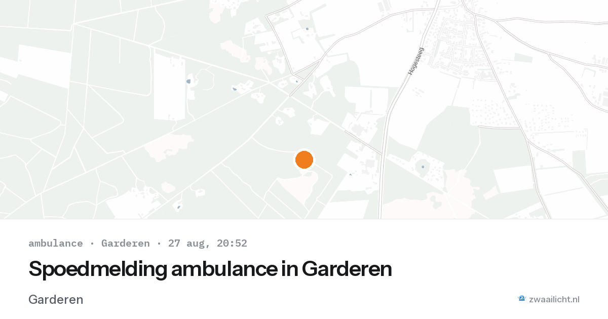 Spoedmelding ambulance in Garderen — 27 aug 2026