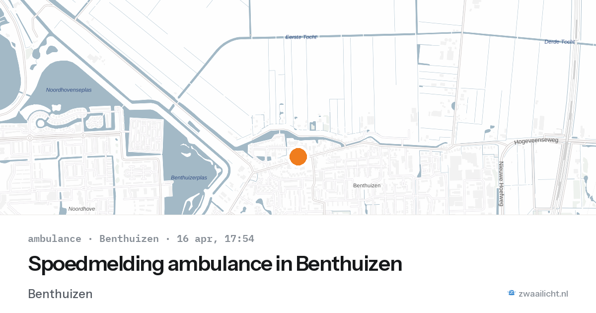 Spoedmelding ambulance in Benthuizen — 16 apr 2026