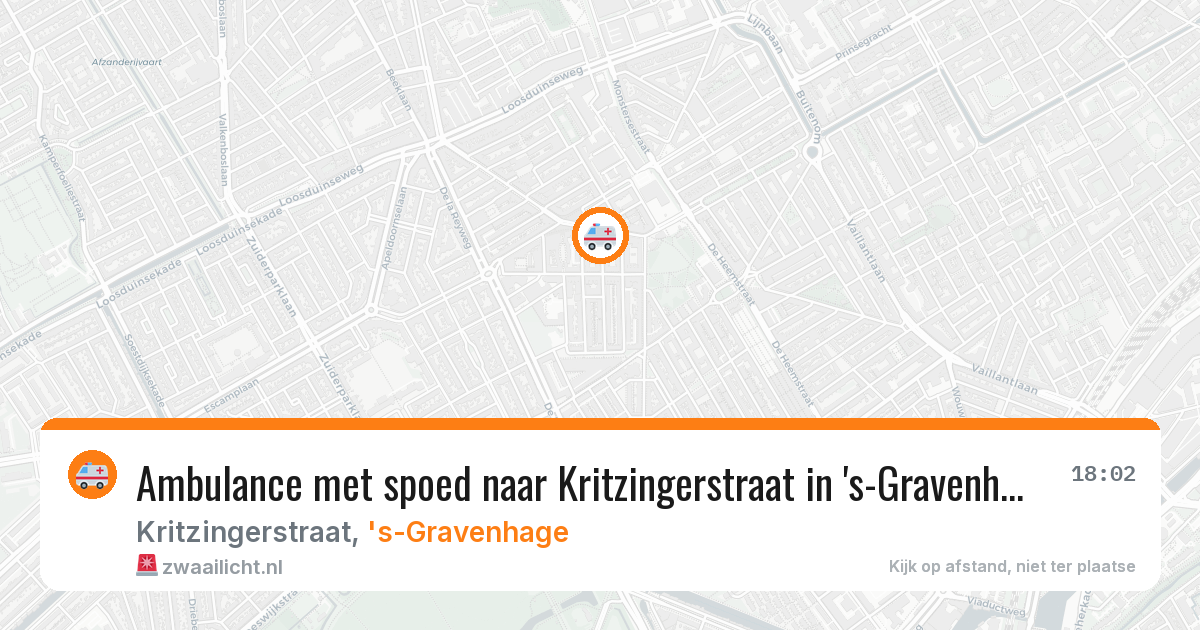 Ambulance met spoed naar Kritzingerstraat in 's-Gravenhage — 5 mrt 2026