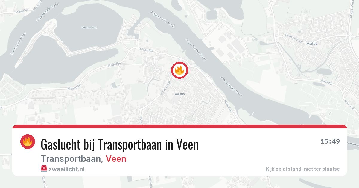 Gaslucht bij Transportbaan in Veen — 3 jun 2026