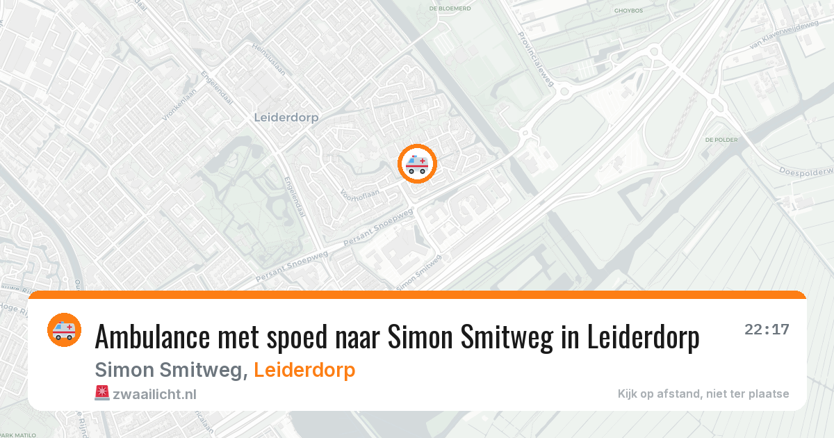 Ambulance met spoed naar Simon Smitweg in Leiderdorp — 29 mrt 2026