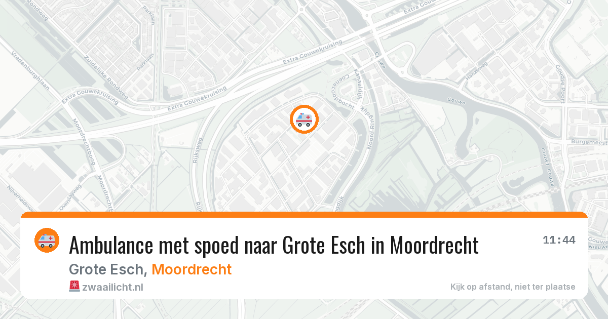 Ambulance met spoed naar Grote Esch in Moordrecht — 9 feb 2026