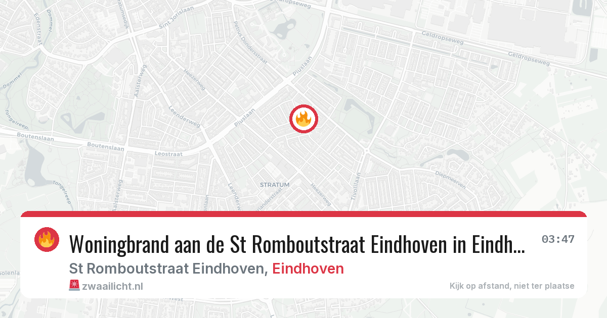 Woningbrand aan de St Romboutstraat Eindhoven in Eindhoven — 24 mrt 2026