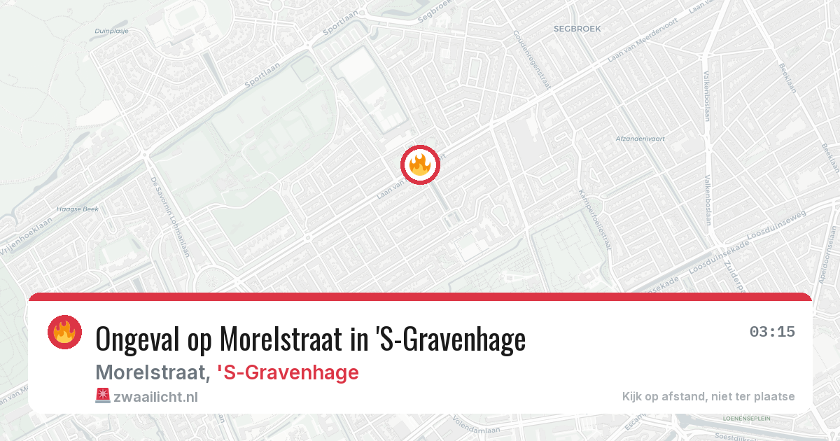 Ongeval op Morelstraat in 'S-Gravenhage — 19 jul 2026