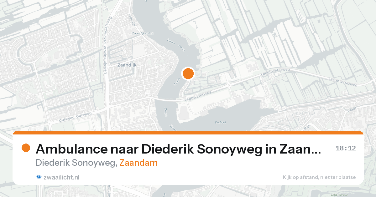 Ambulance naar Diederik Sonoyweg in Zaandam — 3 jun 2026