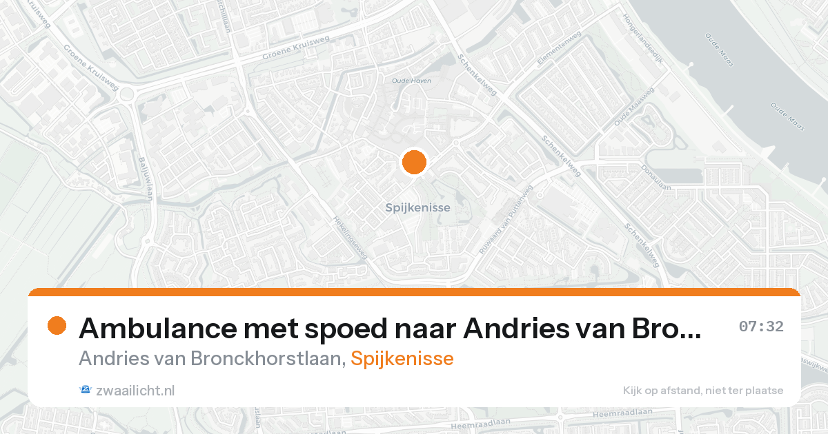 Ambulance met spoed naar Andries van Bronckhorstlaan in Spijkenisse — 23 aug 2026