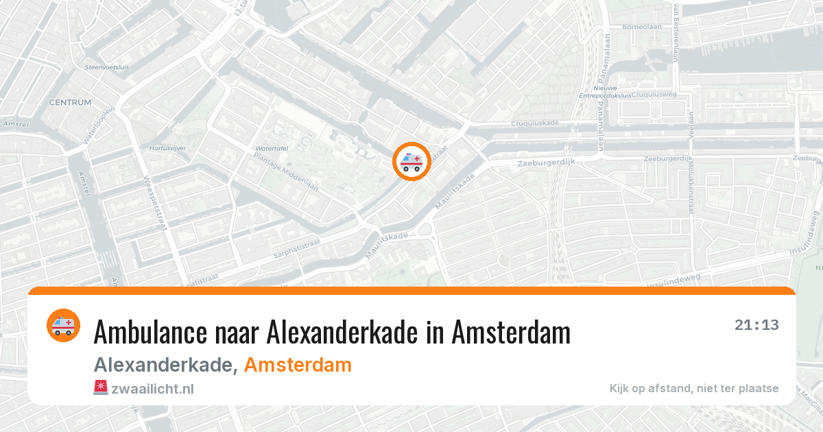 Ambulance naar Alexanderkade in Amsterdam — 13 jun 2026