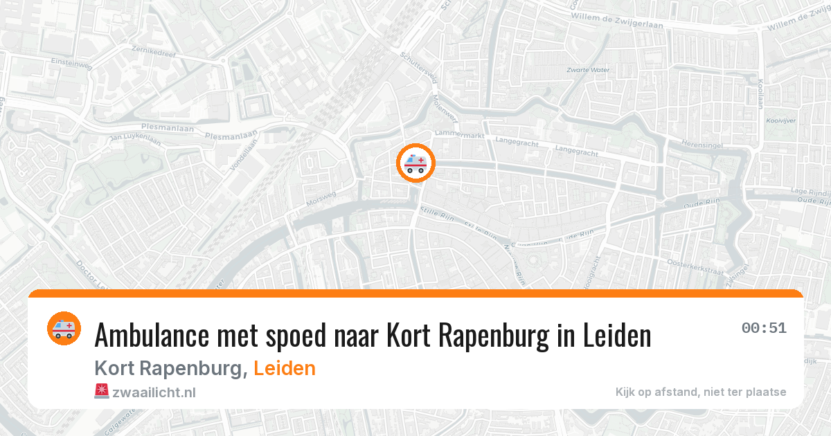 Ambulance met spoed naar Kort Rapenburg in Leiden — 14 mei 2026