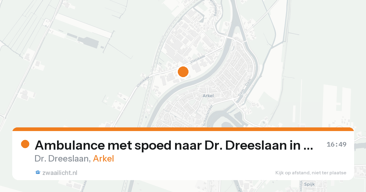 Ambulance met spoed naar Dr. Dreeslaan in Arkel — 15 aug 2026