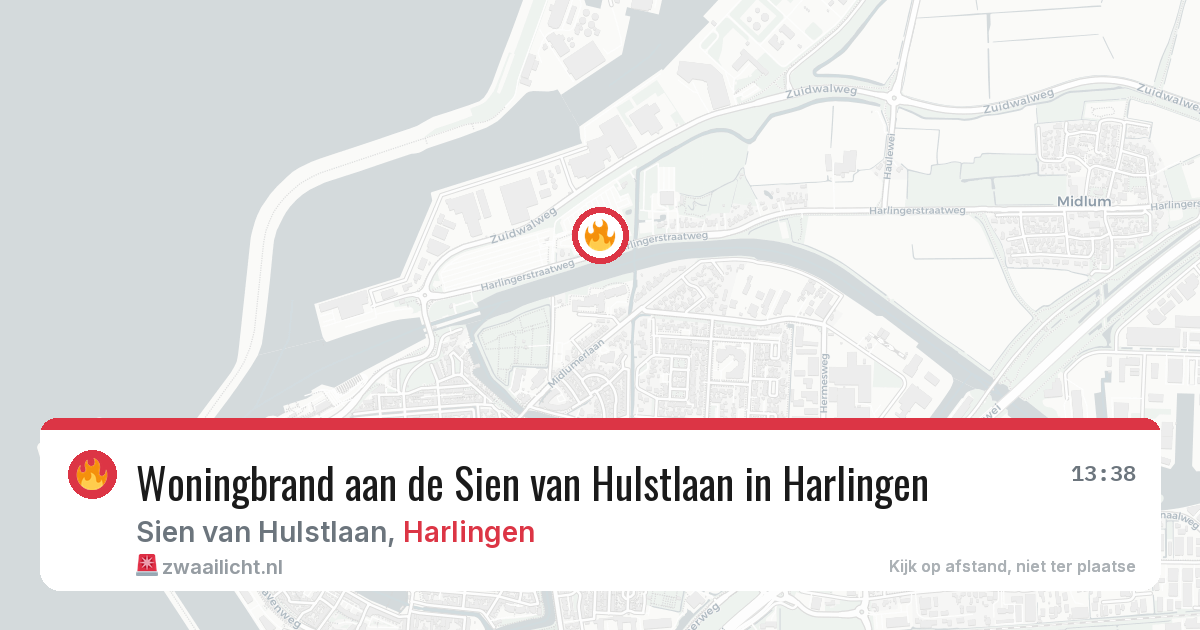 Woningbrand aan de Sien van Hulstlaan in Harlingen — 31 mei 2026