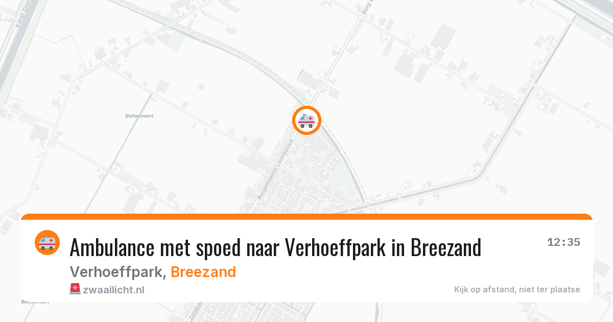 Ambulance met spoed naar Verhoeffpark in Breezand — 2 aug 2026