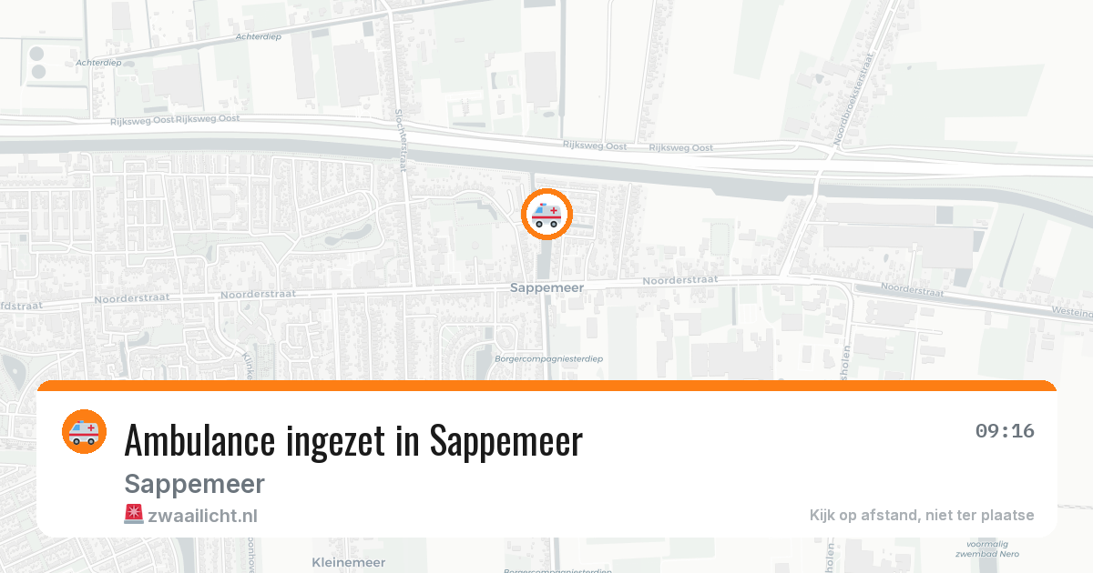 Ambulance ingezet in Sappemeer — 22 mei 2026 | 🚨 Zwaailicht.nl