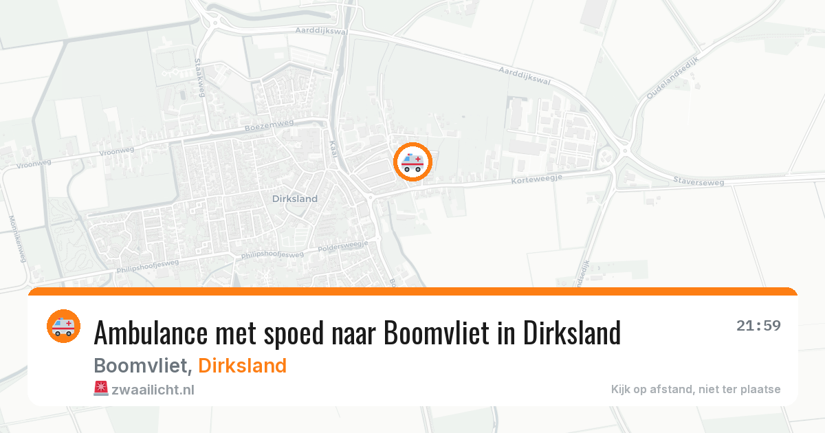 Ambulance met spoed naar Boomvliet in Dirksland — 8 apr 2026