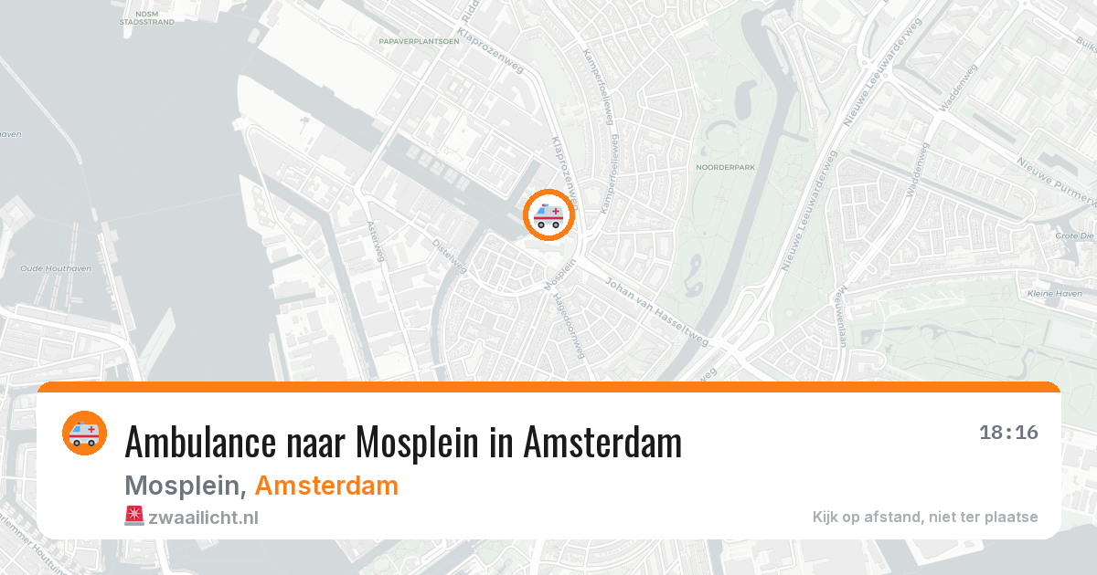 Ambulance naar Mosplein in Amsterdam — 10 jul 2026