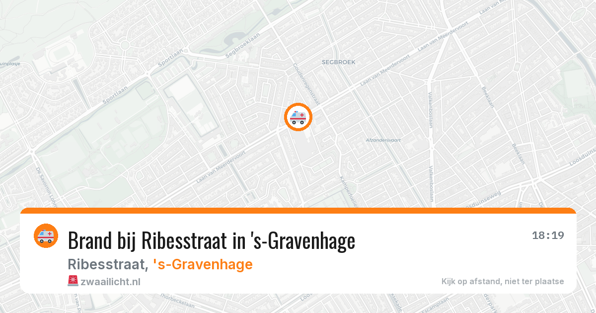 Brand bij Ribesstraat in 's-Gravenhage — 29 jun 2026